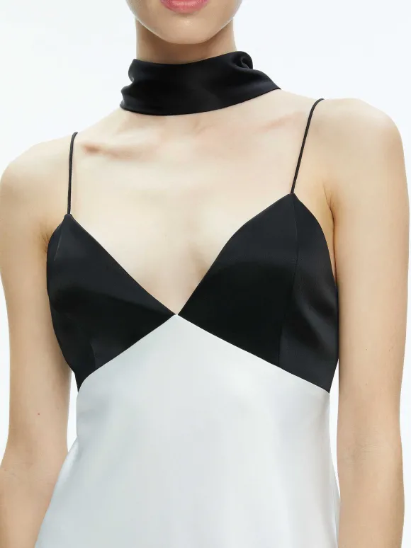 Julienne V-Neck Mini Dress | Alice and Olivia Online