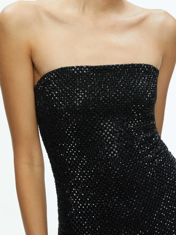 Leia Strapless Embellished Mini Dress | Alice and Olivia New