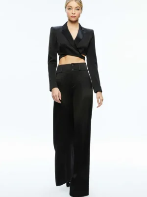 Leone Cropped Wrap Blazer + Mame High Rise Wide Leg Pant | Alice and Olivia Best Sale