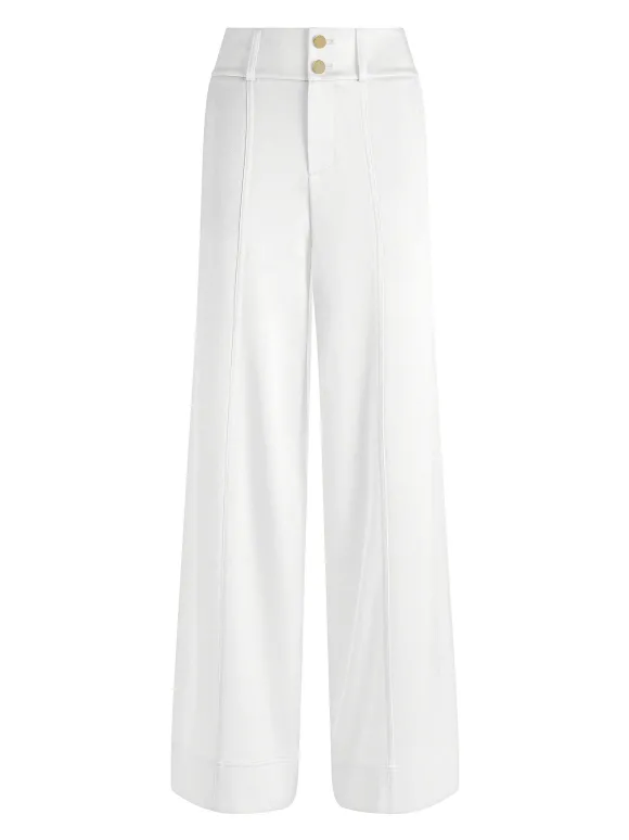 Leone Cropped Wrap Blazer + Mame High Rise Wide Leg Pant | Alice and Olivia New