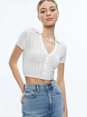 Linda Cropped Polo | Alice and Olivia Best Sale
