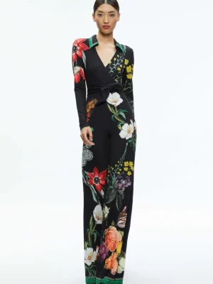 Melinda Wide Leg Wrap Jumpsuit | Alice and Olivia Shop
