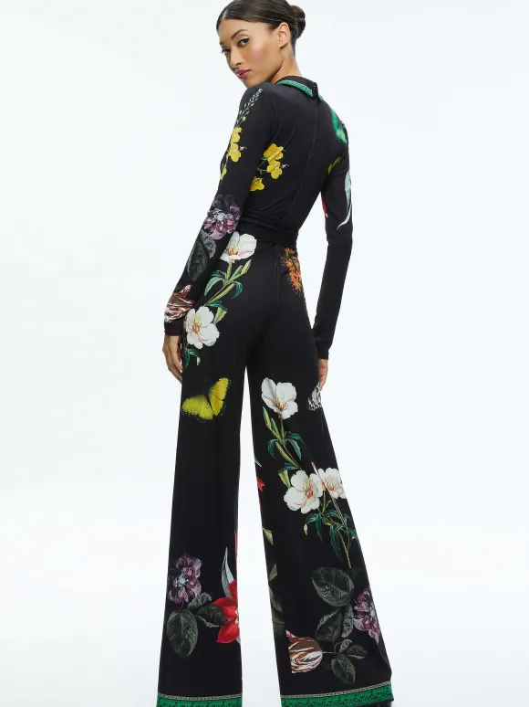 Melinda Wide Leg Wrap Jumpsuit | Alice and Olivia Shop