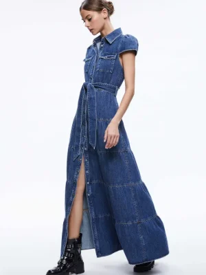 Miranda Maxi Denim Dress | Alice and Olivia Best