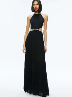 Myrtice Embellished Cut Out Maxi Dress | Alice and Olivia Flash Sale