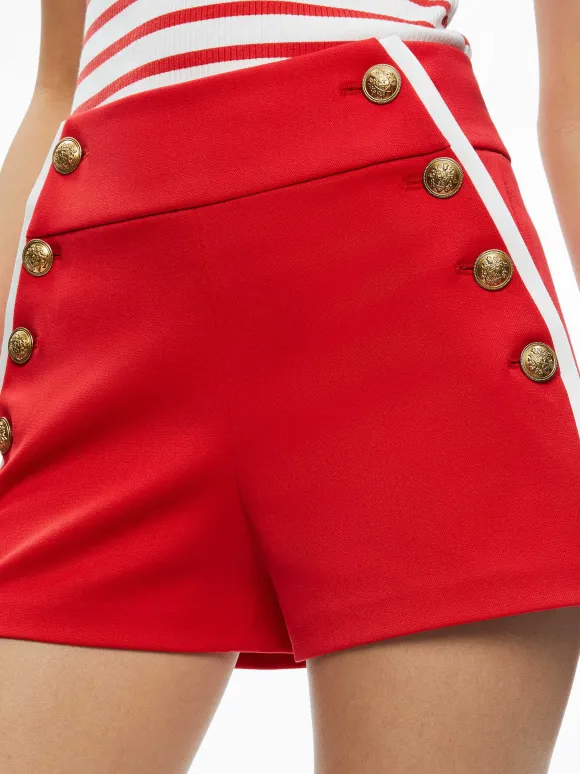 Narin High Rise Button Front Short | Alice and Olivia Best Sale