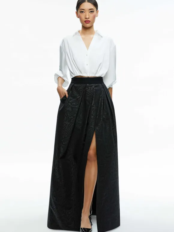 Pierre Pleated Back Button Down | Alice and Olivia Store