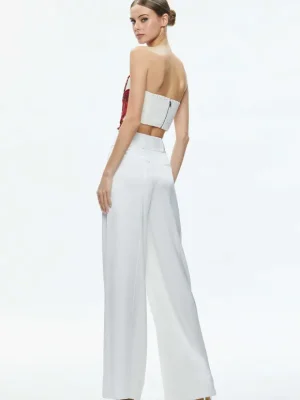 Randie Floral Applique Crop Top | Alice and Olivia New