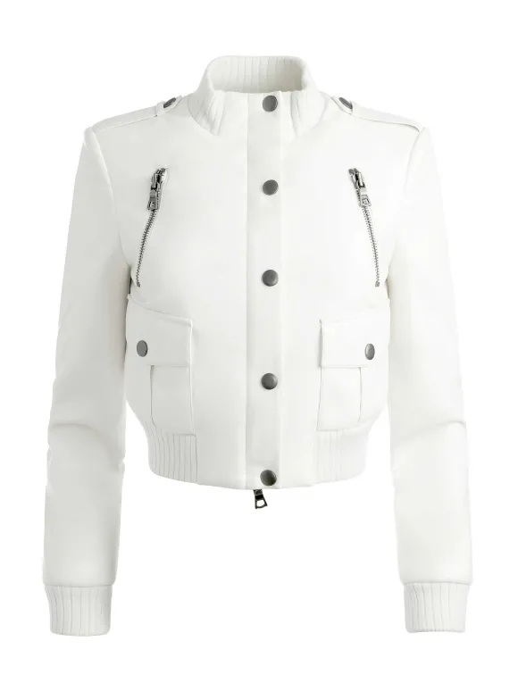 Ria Vegan Leather Moto Jacket | Alice and Olivia Fashion