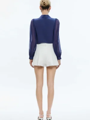 Roanne Blouson Sleeve Button Down | Alice and Olivia Cheap