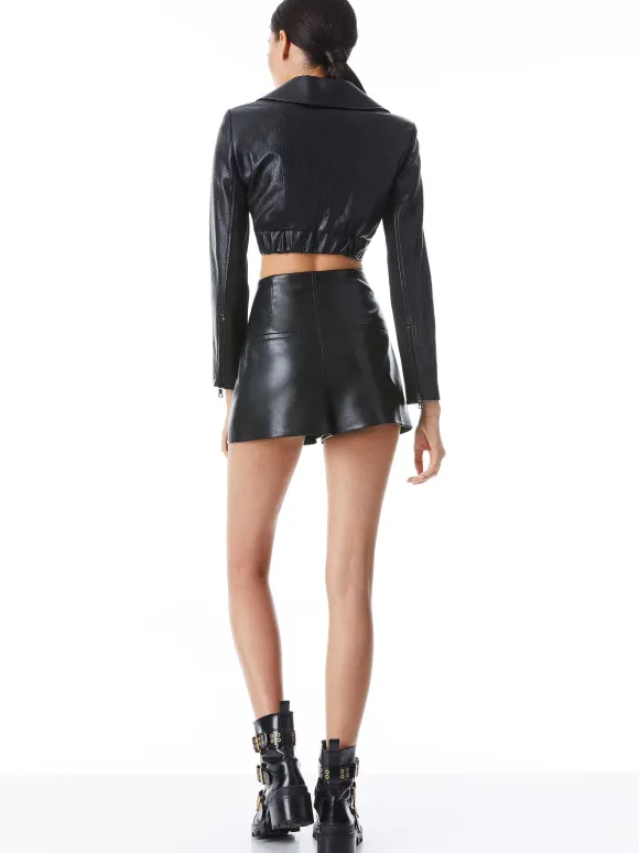 Steffie Vegan Leather Short | Alice and Olivia Best Sale