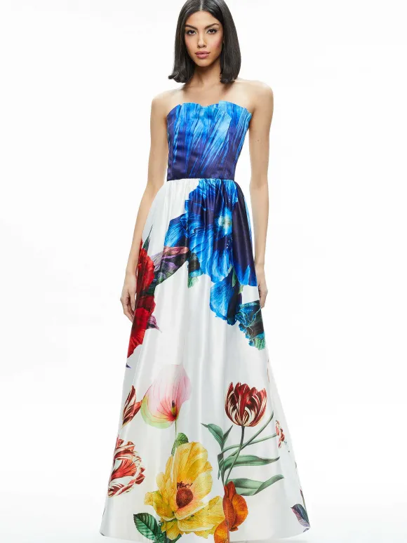 Stella Strapless Gown | Alice and Olivia Clearance