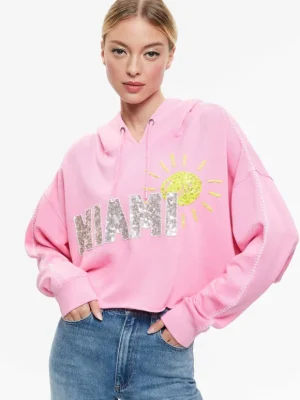 Sunny Boxy Cropped Hoodie | Alice and Olivia Shop