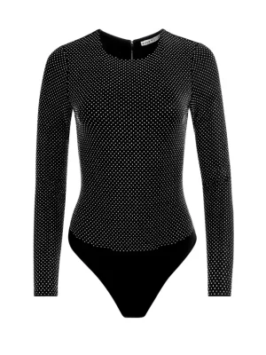 Taeyn Embellished Crew Neck Bodysuit | Alice and Olivia Online