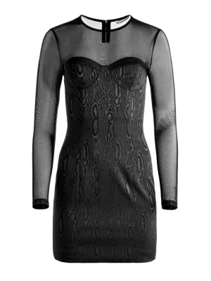 Takako Mesh Crew Neck Mini Dress | Alice and Olivia Cheap