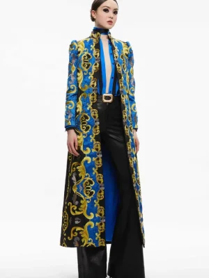 Thomas Embroidered Maxi Coat | Alice and Olivia Outlet