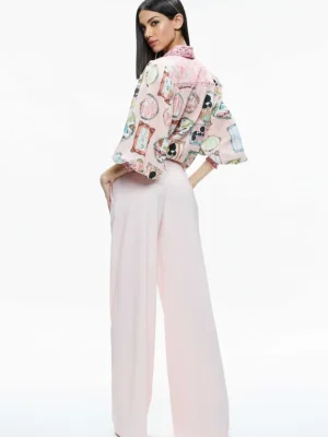 Tiffie Staceface Drama Sleeve Blouse | Alice and Olivia Online