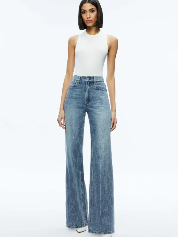 Tonita Ribbed Tank | Alice and Olivia Sale