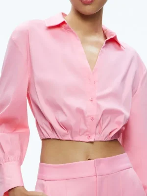 Trudy Cropped Button Down | Alice and Olivia Best