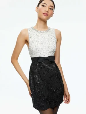 True Embellished Bodice Mini Dress | Alice and Olivia Discount