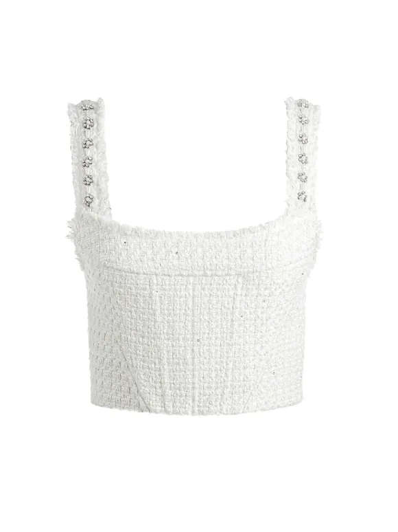 Vicenta Embellished Structured Corset + Ecenia Mini Skirt | Alice and Olivia Discount