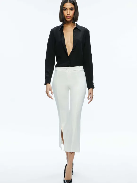 Walker Slit Hem Pant | Alice and Olivia Clearance