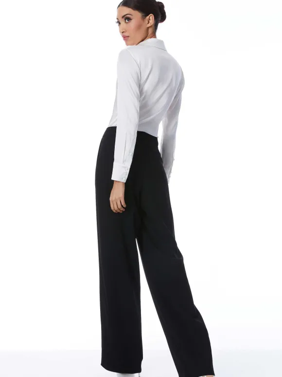 Willa Fitted Placket Top | Alice and Olivia Hot