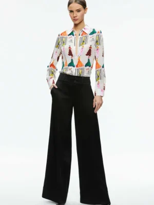 Willa Placket Top | Alice and Olivia Best Sale