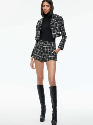 Yardley Cropped Fray Hem Jacket | Alice and Olivia Hot